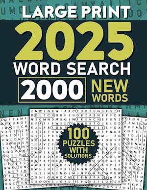 2025 Word Search for Adults Large Print, 2000 Words