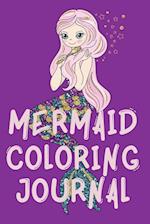 Mermaid Coloring Journal.Stunning Coloring Journal for Girls, contains mermaid coloring pages. 