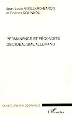 Permanence et fécondité de l'idéalisme allemand