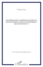 Information, communication et management dans l'entreprise : quels enjeux ?