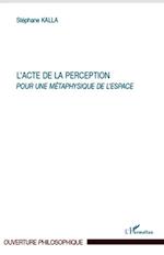 L'acte de la perception