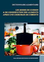 Dictionnaire des modes de cuisson & de conservation des aliments après une opération de l'obésité