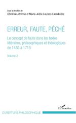 Erreur, faute, péché (Volume 2)