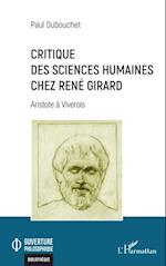 Critique des sciences humaines chez René Girard