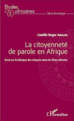 La citoyenneté de parole en Afrique