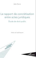 Le rapport de concrétisation entre actes juridiques