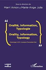 Oralité, Information, Typologie