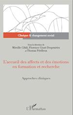 L'accueil des affects et des émotions en formation et recherche