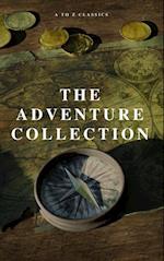 Adventure Collection: Treasure Island, The Jungle Book, Gulliver's Travels, White Fang, The Merry Adventures of Robin Hood (A to Z Classics)