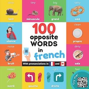 100 opposite words in french: Bilingual picture book for kids: english / french with pronunciations