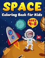 Space COloring Book for kids ages 4-8