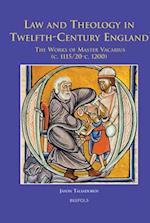 Law and Theology in Twelfth-Century England
