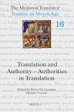 Translation and Authority / Authorities in Translation