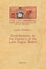 Contributions to the History of Latin Elegiac Distich