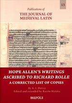 Hope Allen's Writings Ascribed to Richard Rolle