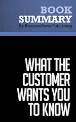 Summary: What the Customer Wants You to Know