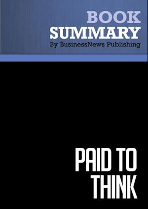 Summary: Paid to Think