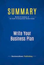Summary: Write Your Business Plan