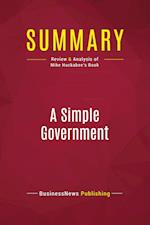 Summary: A Simple Government