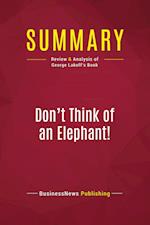 Summary: Don't Think of an Elephant!