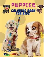 Puppies Coloring Book For Kids
