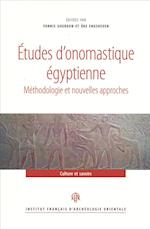 Etudes d'Onomastique Egyptienne