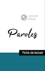 Paroles de Jacques Prevert (fiche de lecture et analyse complete de l'oeuvre)