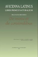 Avicenna Latinus. Liber Primus Naturalium. Tractatus Secundus. de Motu Et de Consimilibus