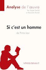 Si c'est un homme de Primo Levi (Analyse de l'oeuvre)