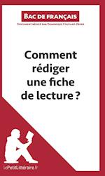 Comment rédiger une fiche de lecture? (Fiche de cours)