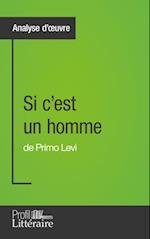 Si c''est un homme de Primo Levi (Analyse approfondie)