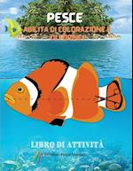 Pesce Abilità di colorazione e di forbici Libro di attività