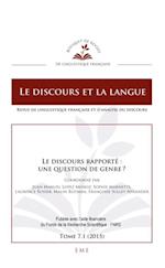 Le discours rapporte : une question de genre ?