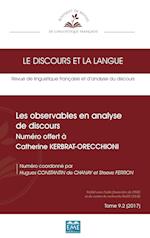 Les observables en analyse de discours