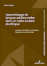 Apprentissage de langues additionnelles dans un cadre scolaire plurilingue