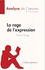 La rage de l''expression de Francis Ponge (Fiche de lecture)