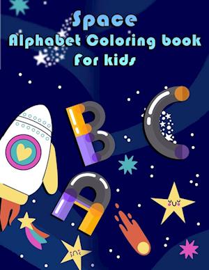 Space Alphabet Coloring  Book for Kids