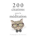 200 citations pour la méditation