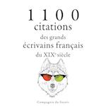 1100 citations des grands écrivains français du XIXe siècle
