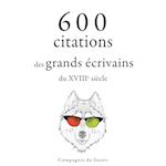 600 citations des grands écrivains du XVIIIe siècle