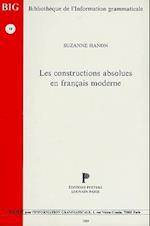 Les Constructions Absolues En Francais Moderne