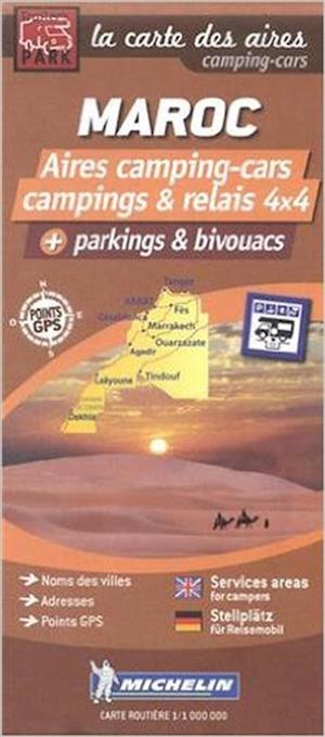 Morocco - Maroc: Autocamper map - Aires camping-cars