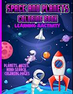 SPACE AND PLANETS COLORING BOOK LEARNING & ACTIVITY 