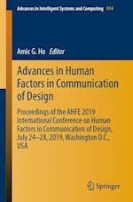 Advances in Human Factors in Communication of Design