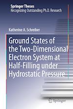 Ground States of the Two-Dimensional Electron System at Half-Filling under Hydrostatic Pressure