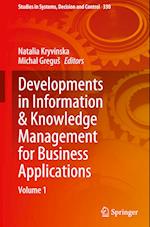 Developments in Information & Knowledge Management for Business Applications