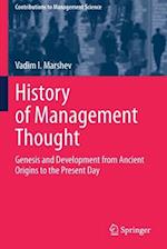 History of Management Thought