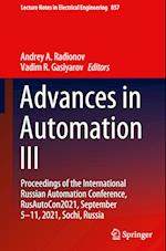 Advances in Automation III
