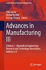 Advances in Manufacturing III