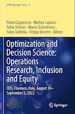 Optimization and Decision Science: Operations Research, Inclusion and Equity